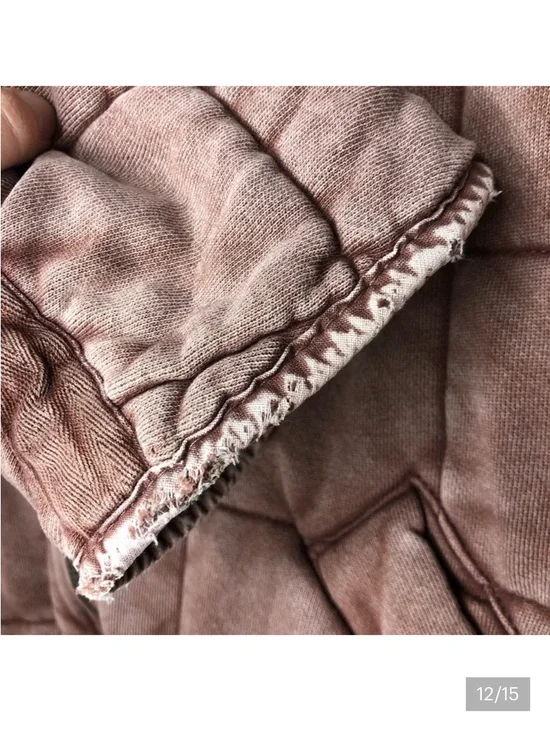 Free People Oversized Quilted Dolman Jacket Cherry Cola great size XS - Picture 10 of 12